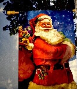 Breeze Art Premium Standard Flag  JOLLY SANTA 28" x 40" 93928 New In Package